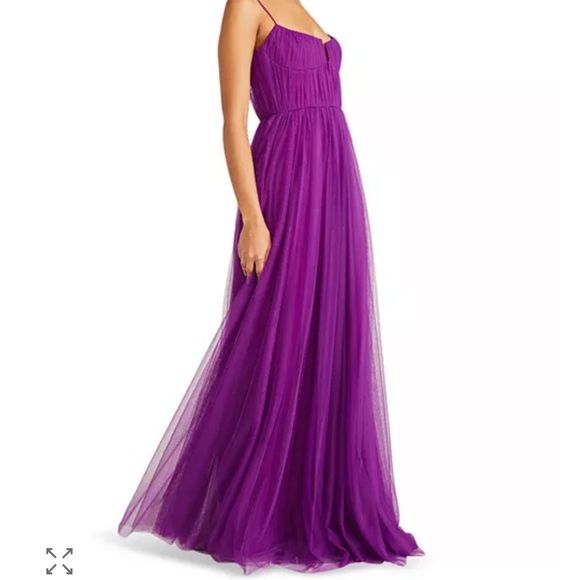 Nyla Tulle Sleeveless Gown Monique Lhuillier - Picture 3 of 5